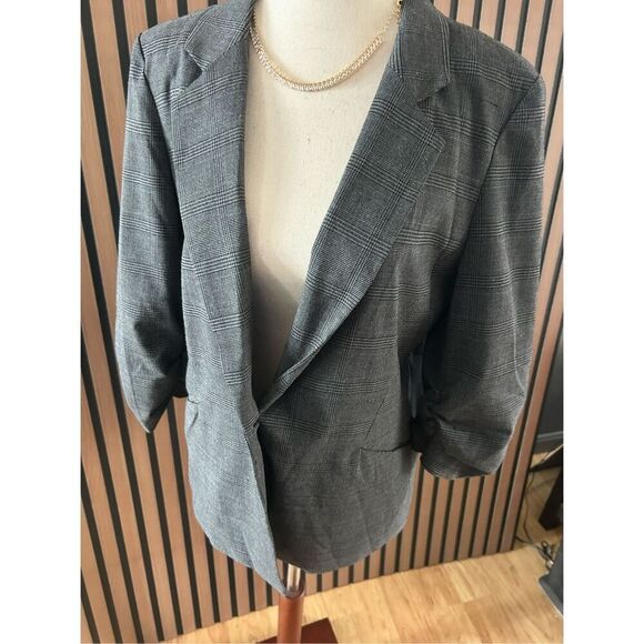 Joe B blazer gray work attire stripped blazer size m - Picture 1 of 8